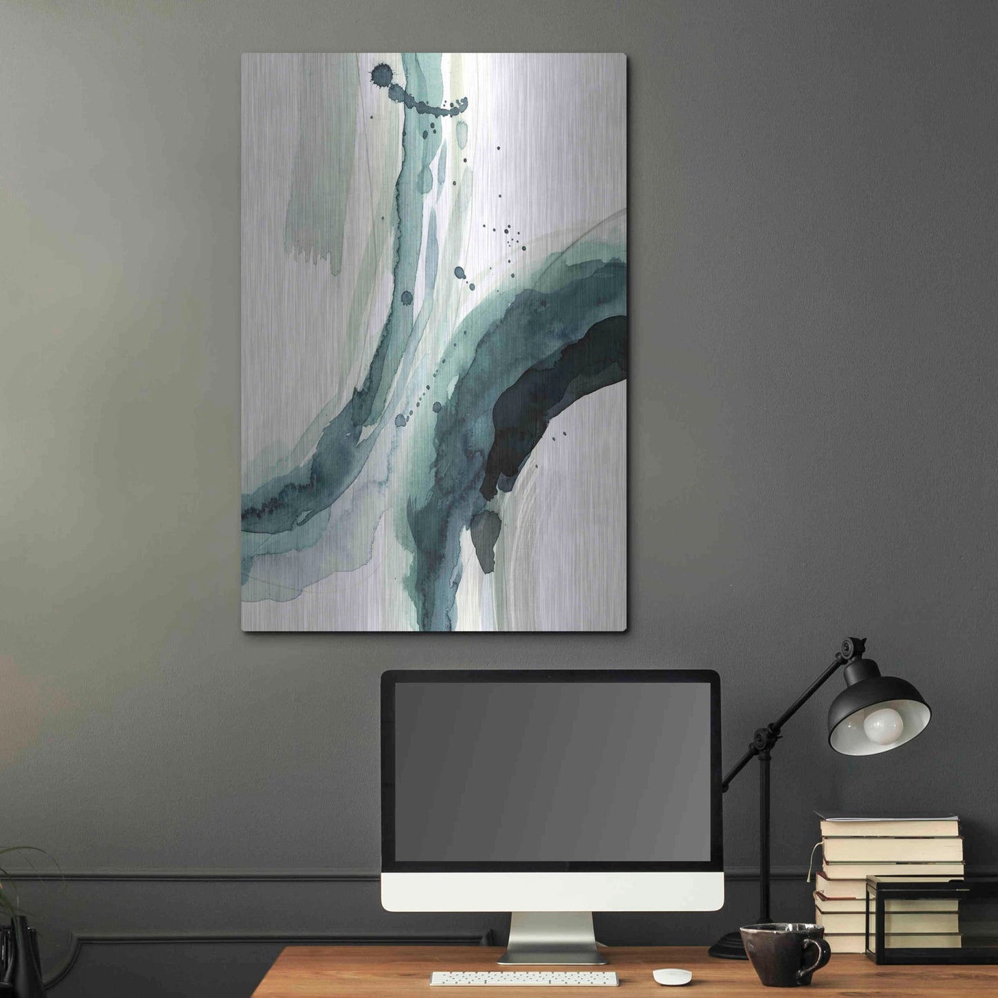 Luxe Metal Art 'Depth II' by Grace Popp, Metal Wall Art,24x36