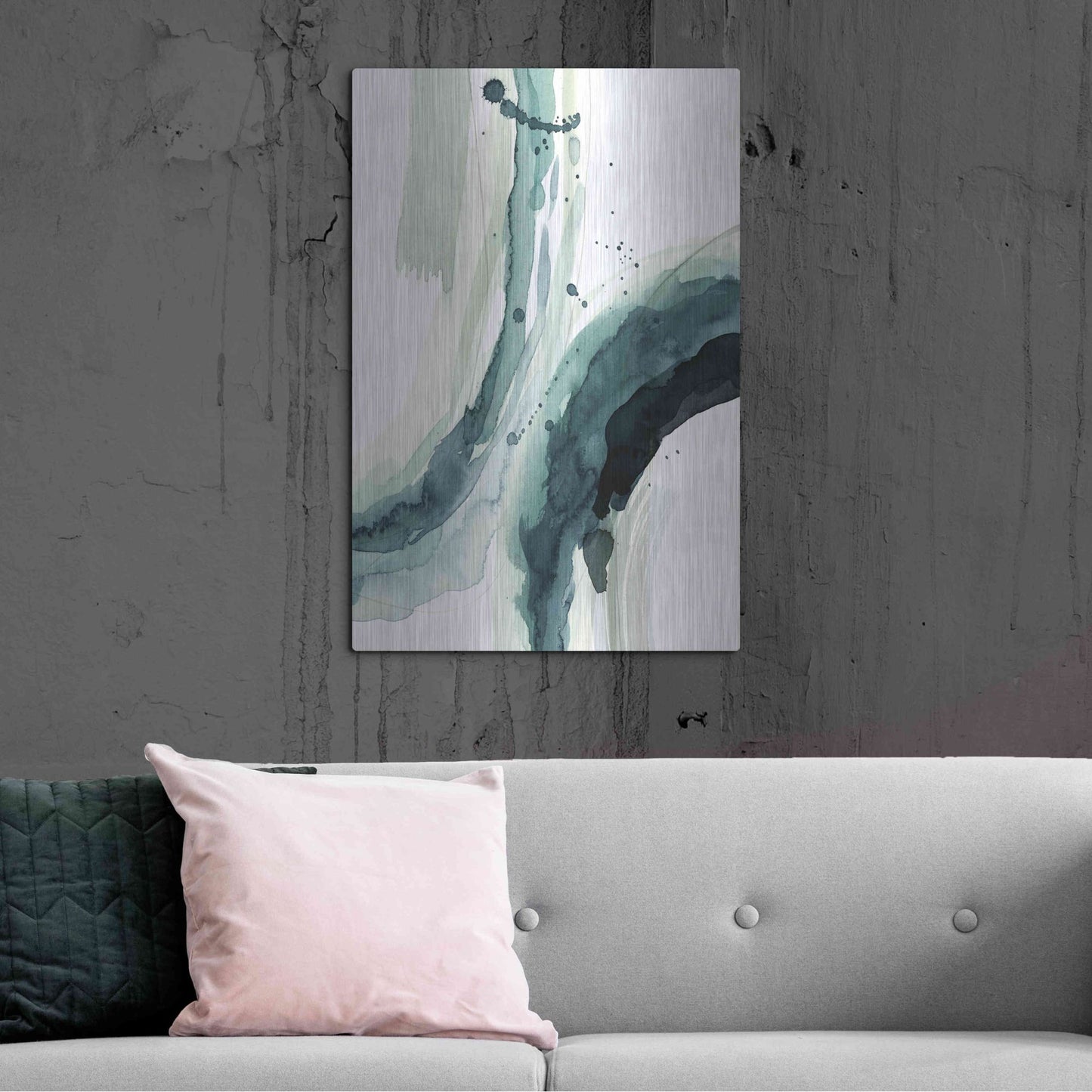 Luxe Metal Art 'Depth II' by Grace Popp, Metal Wall Art,24x36