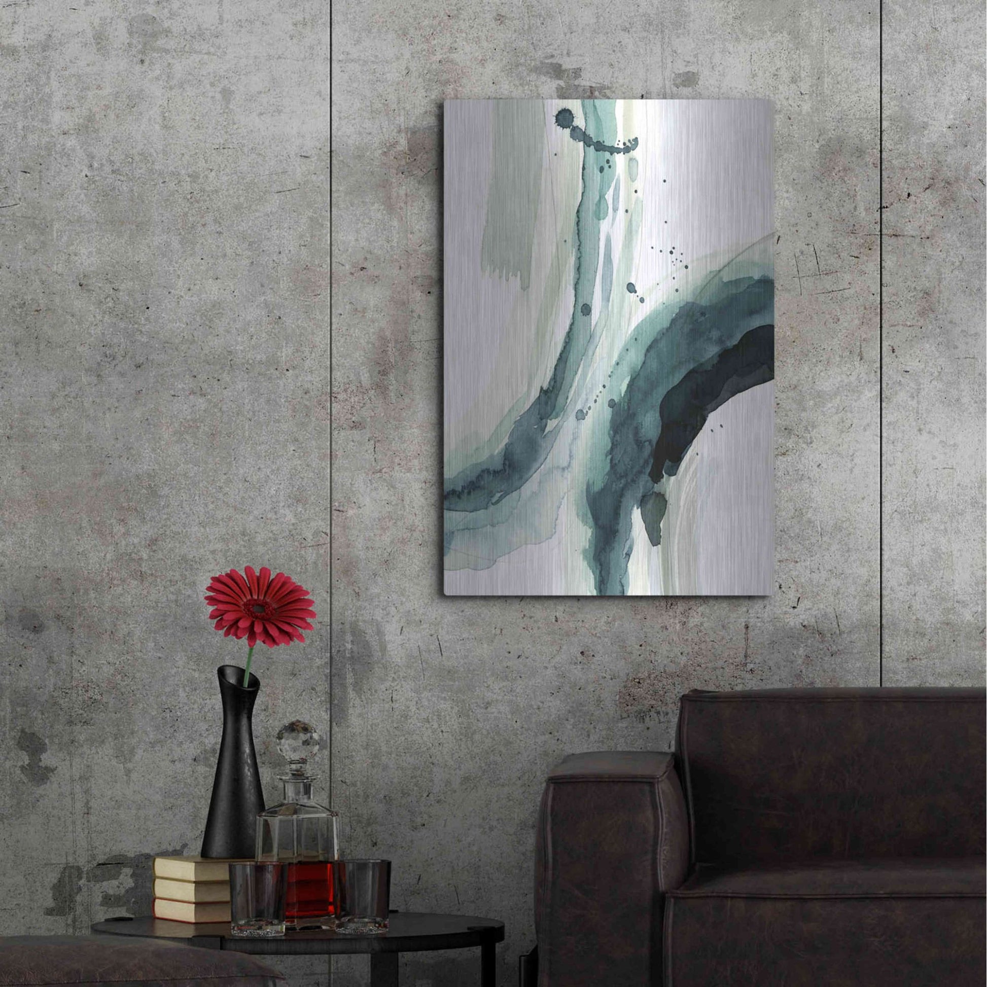 Luxe Metal Art 'Depth II' by Grace Popp, Metal Wall Art,24x36