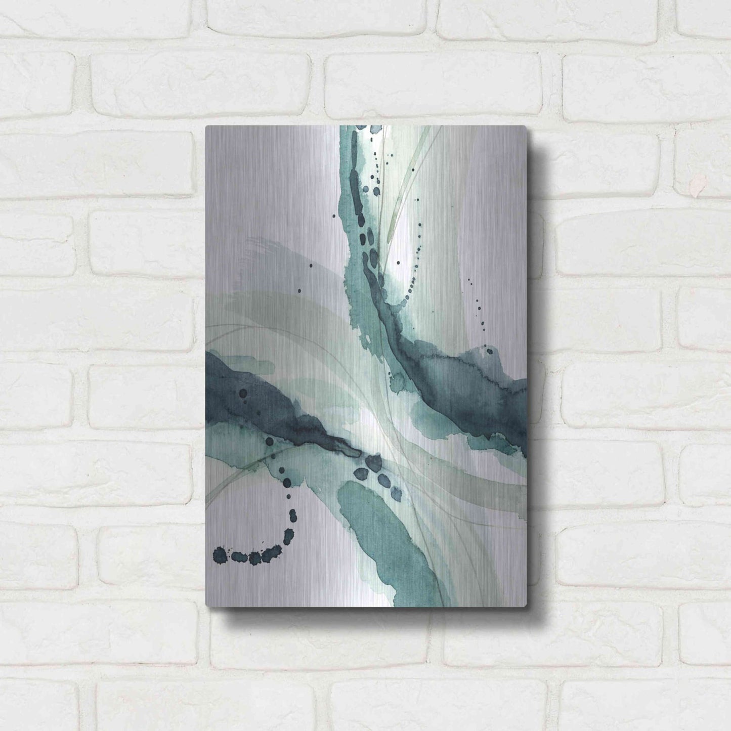 Luxe Metal Art 'Depth I' by Grace Popp, Metal Wall Art,12x16