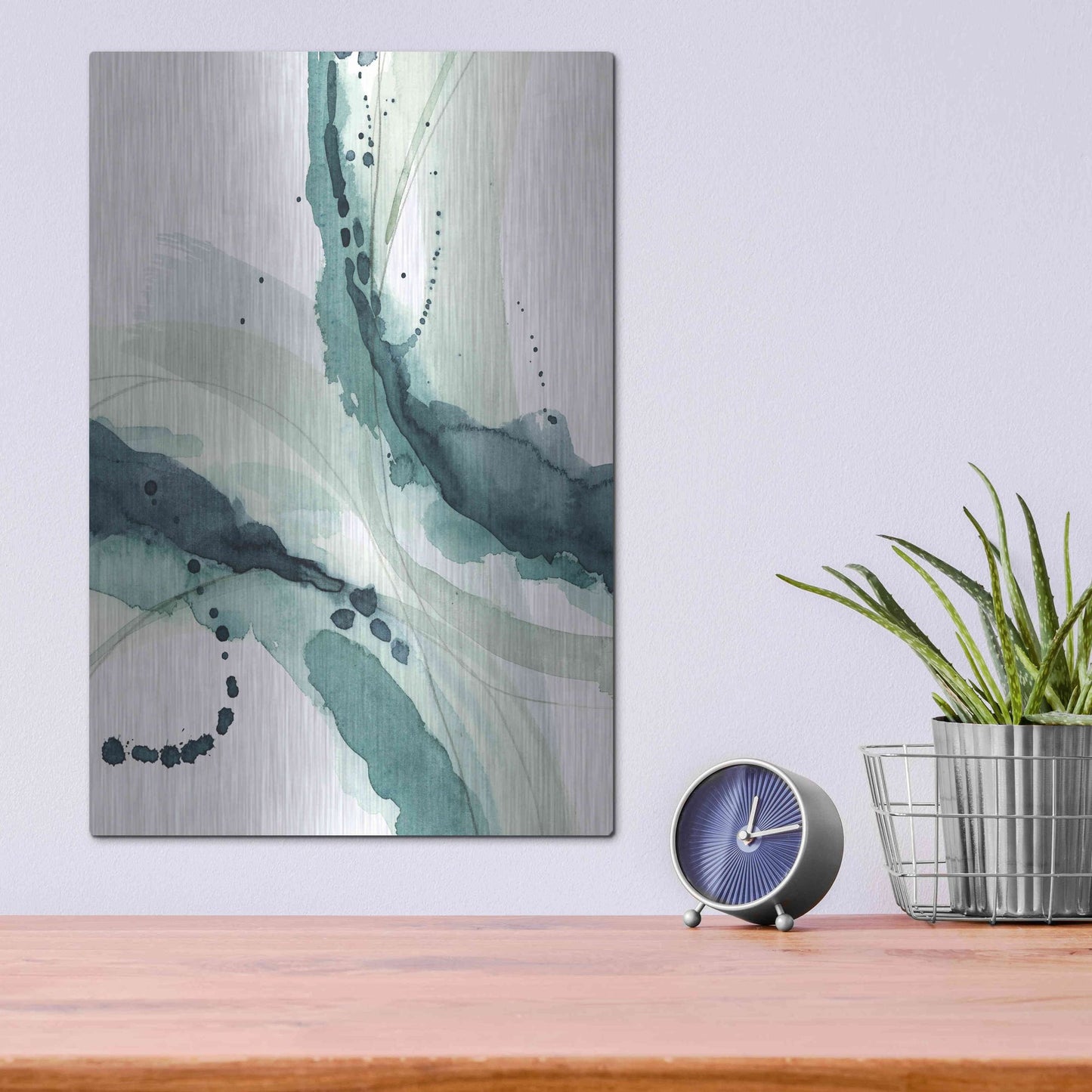 Luxe Metal Art 'Depth I' by Grace Popp, Metal Wall Art,12x16