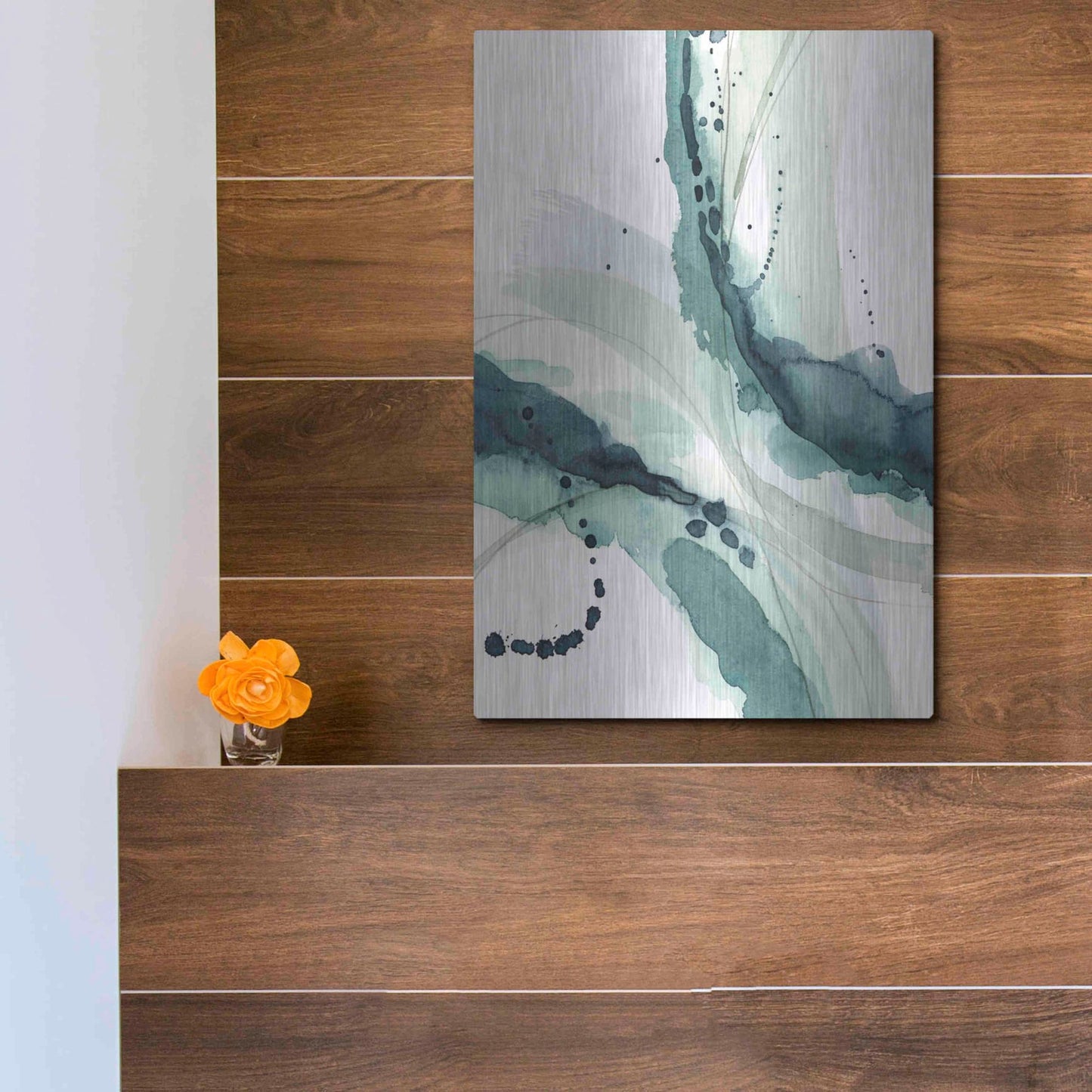 Luxe Metal Art 'Depth I' by Grace Popp, Metal Wall Art,12x16