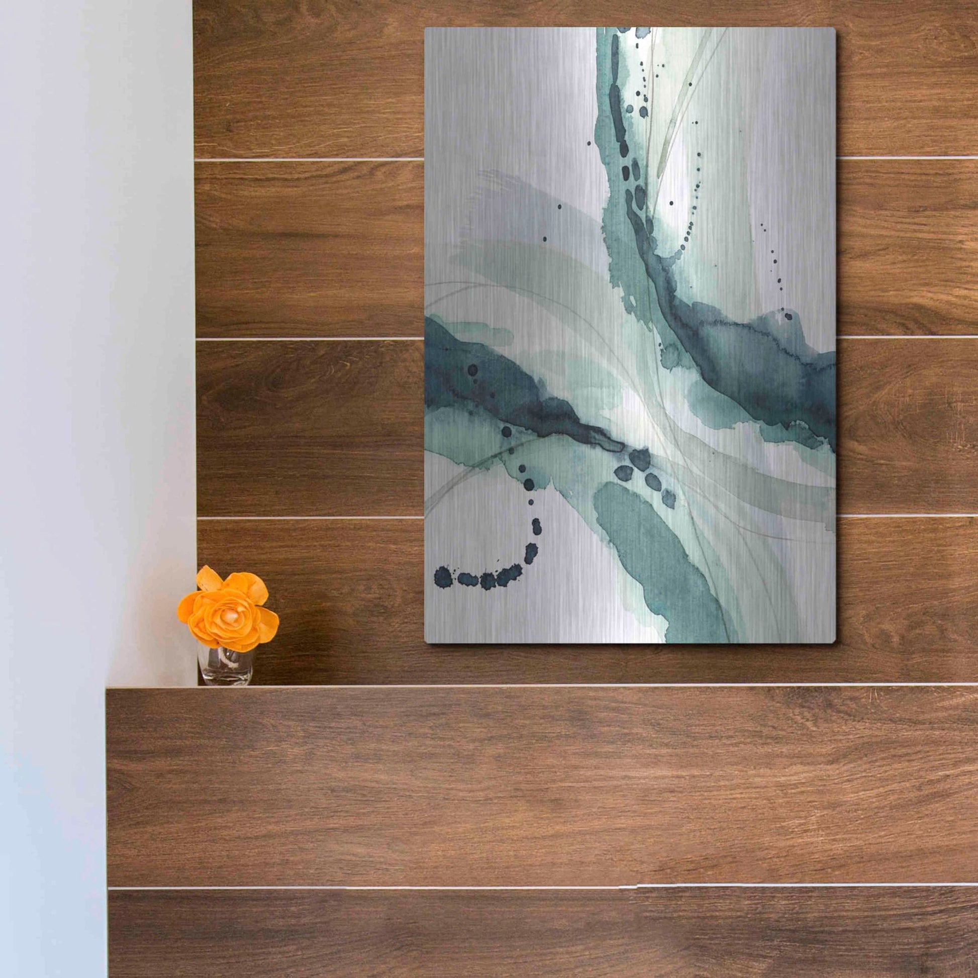 Luxe Metal Art 'Depth I' by Grace Popp, Metal Wall Art,12x16