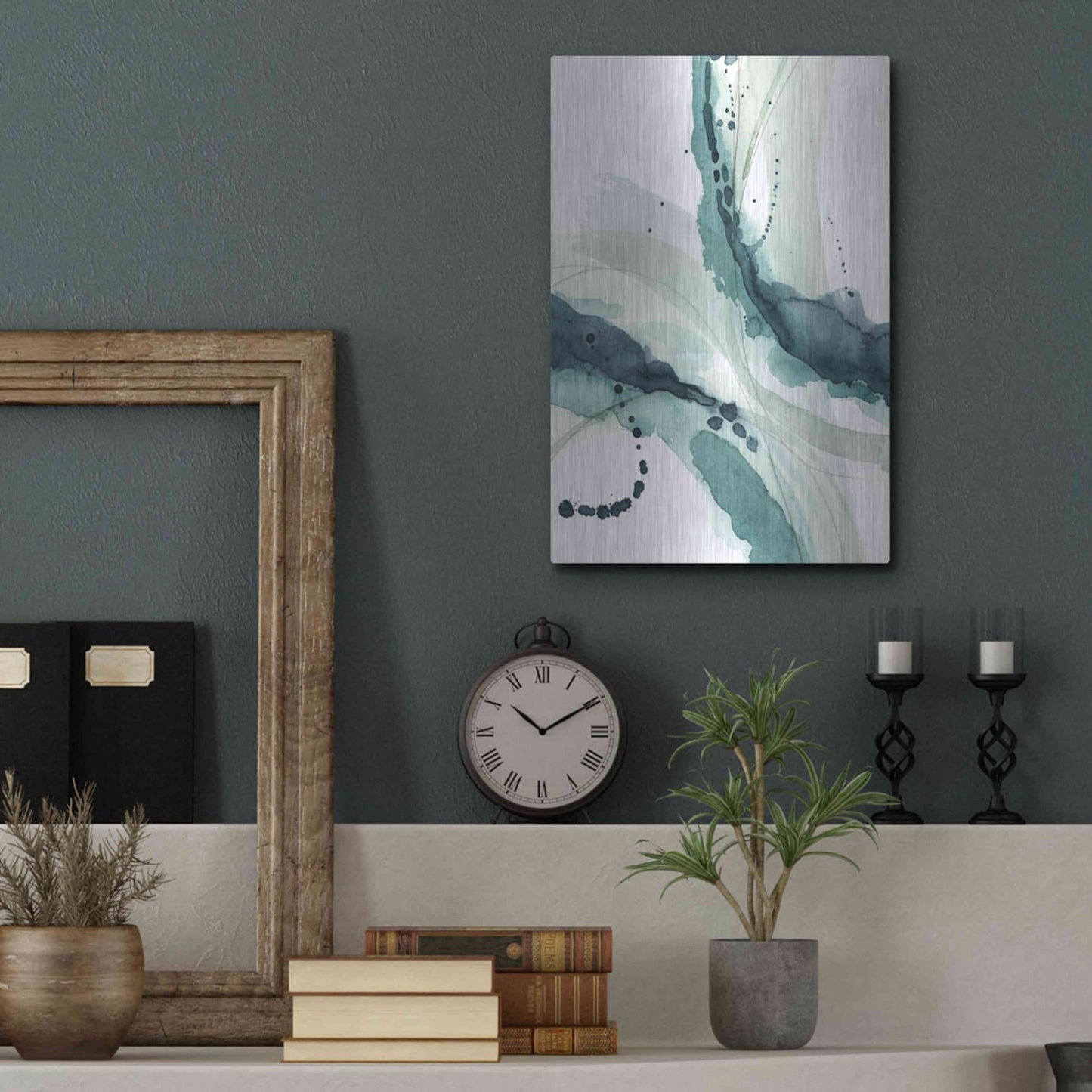 Luxe Metal Art 'Depth I' by Grace Popp, Metal Wall Art,12x16