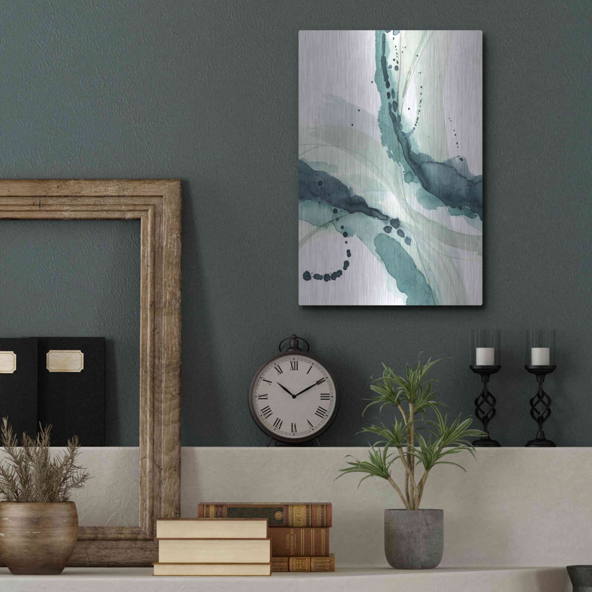 Luxe Metal Art 'Depth I' by Grace Popp, Metal Wall Art,12x16