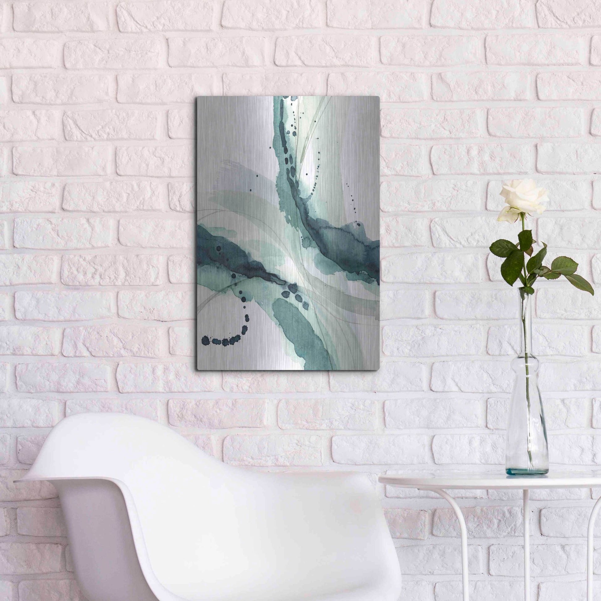 Luxe Metal Art 'Depth I' by Grace Popp, Metal Wall Art,16x24