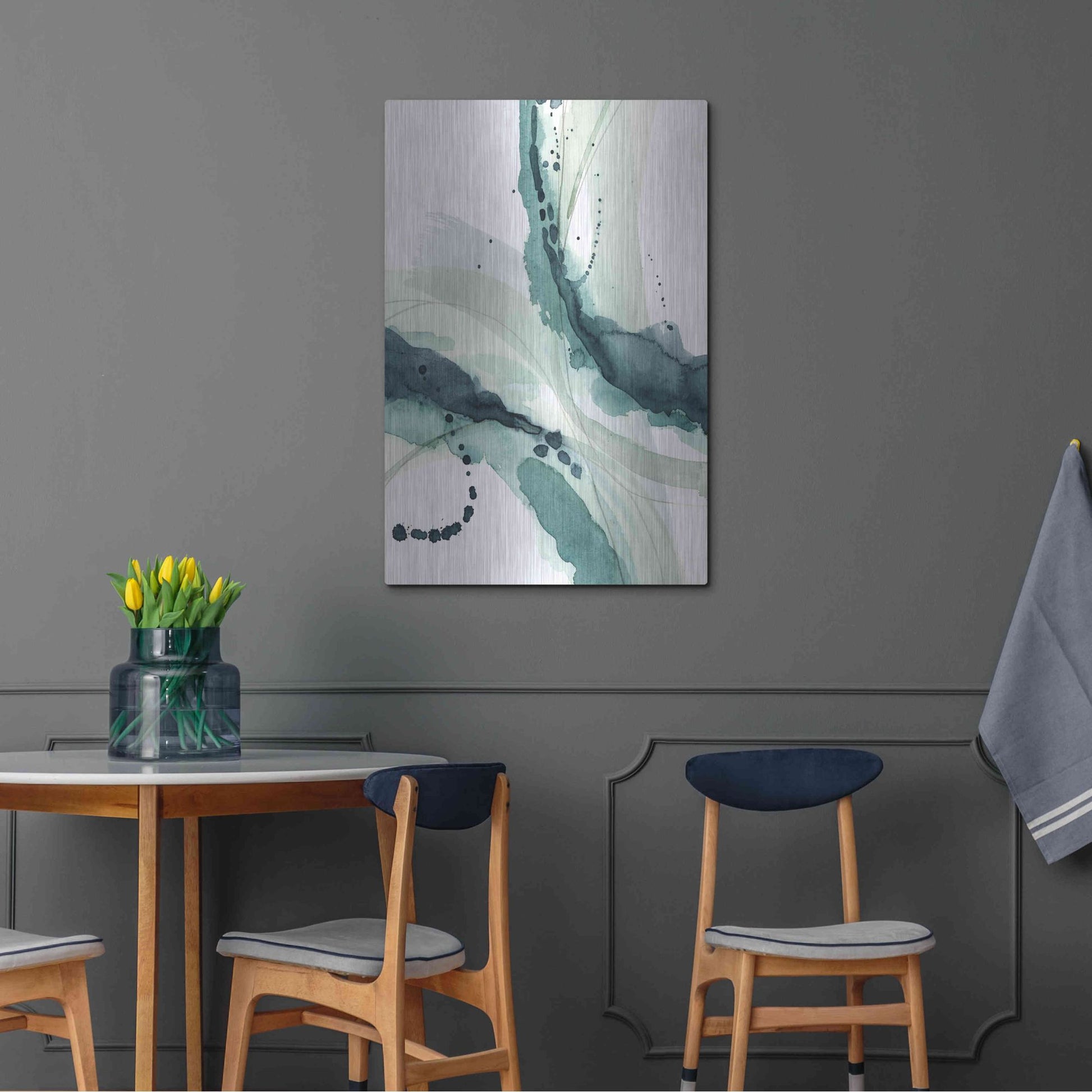 Luxe Metal Art 'Depth I' by Grace Popp, Metal Wall Art,24x36