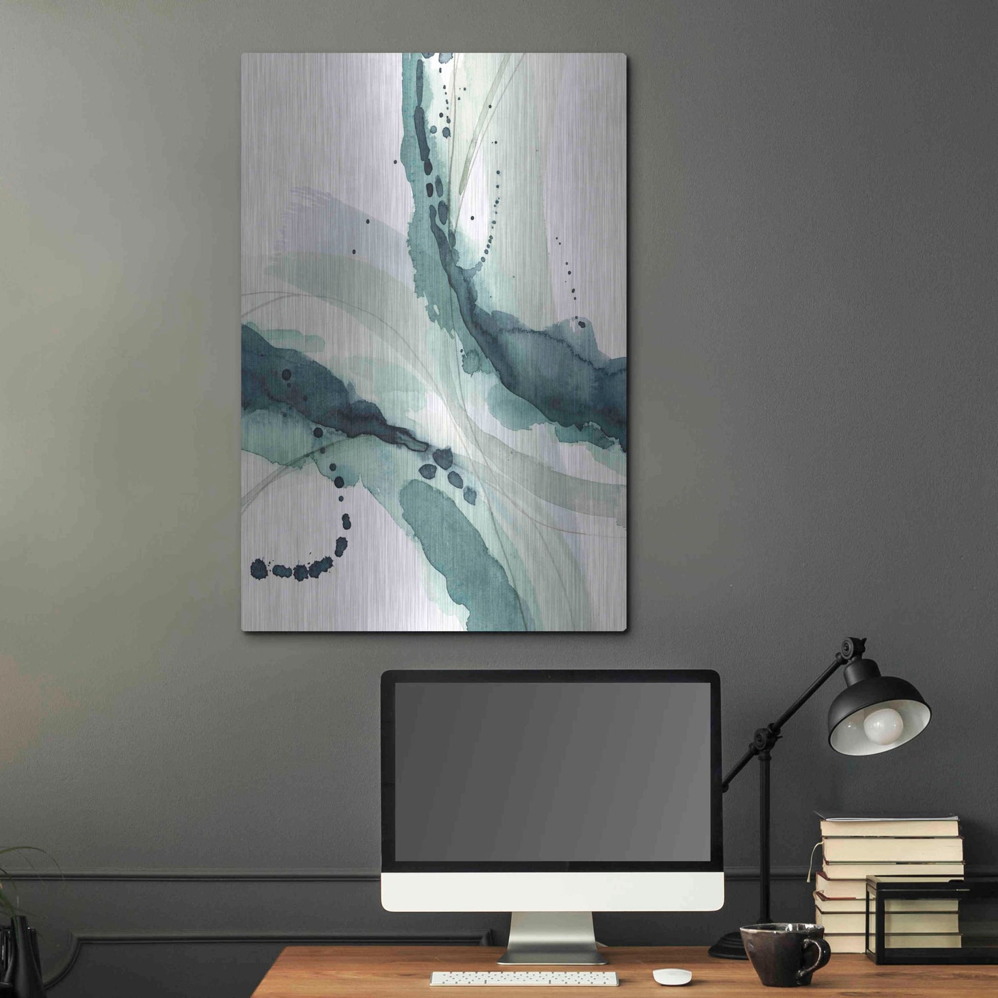 Luxe Metal Art 'Depth I' by Grace Popp, Metal Wall Art,24x36