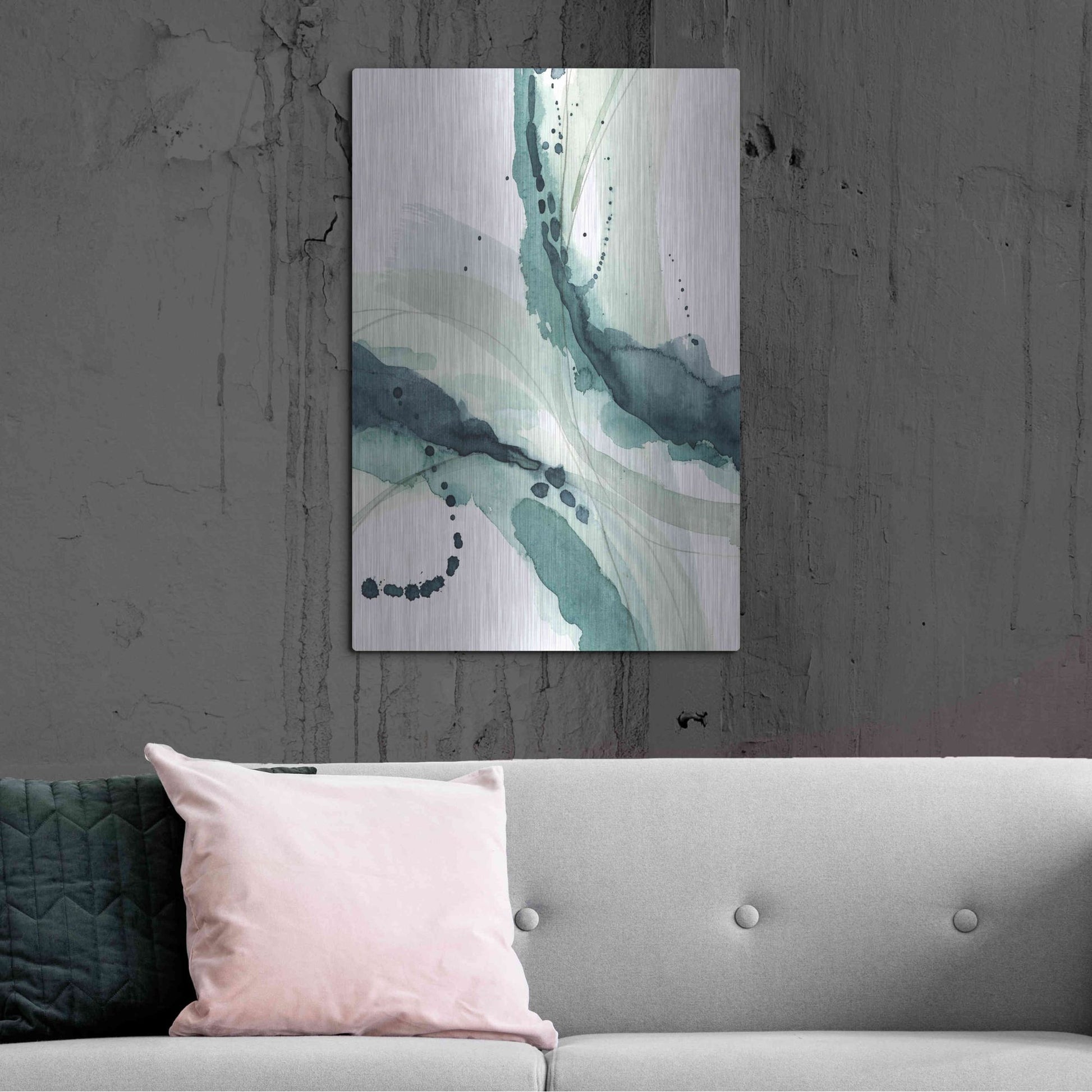 Luxe Metal Art 'Depth I' by Grace Popp, Metal Wall Art,24x36