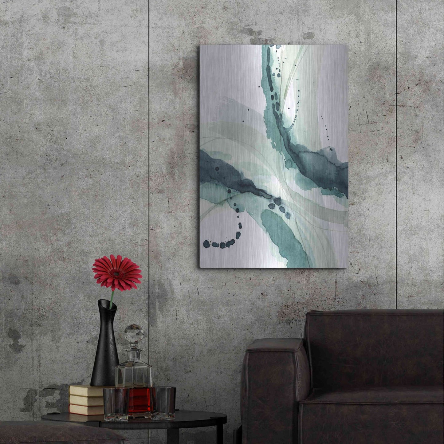 Luxe Metal Art 'Depth I' by Grace Popp, Metal Wall Art,24x36