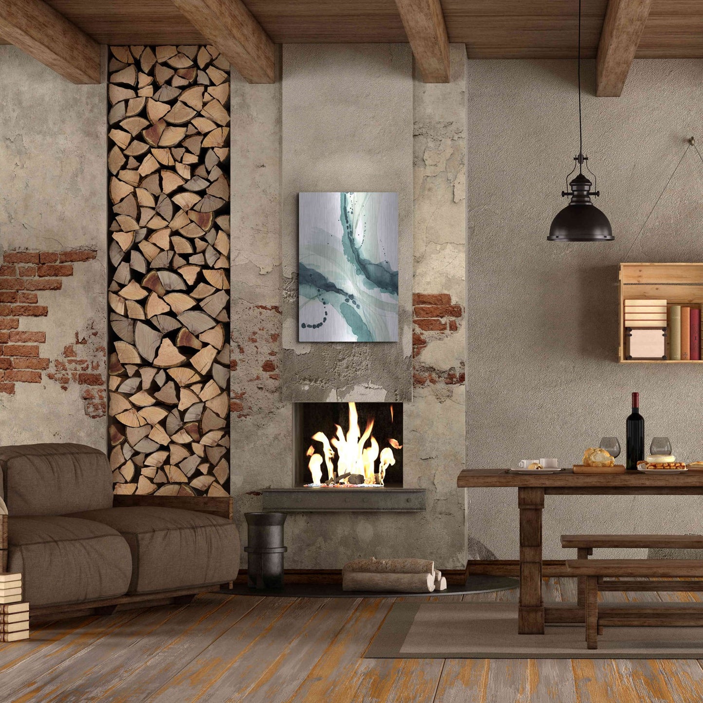 Luxe Metal Art 'Depth I' by Grace Popp, Metal Wall Art,24x36