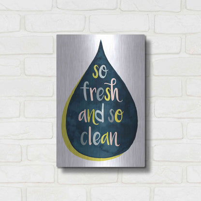 Luxe Metal Art 'Fresh Lav II' by Grace Popp, Metal Wall Art,12x16