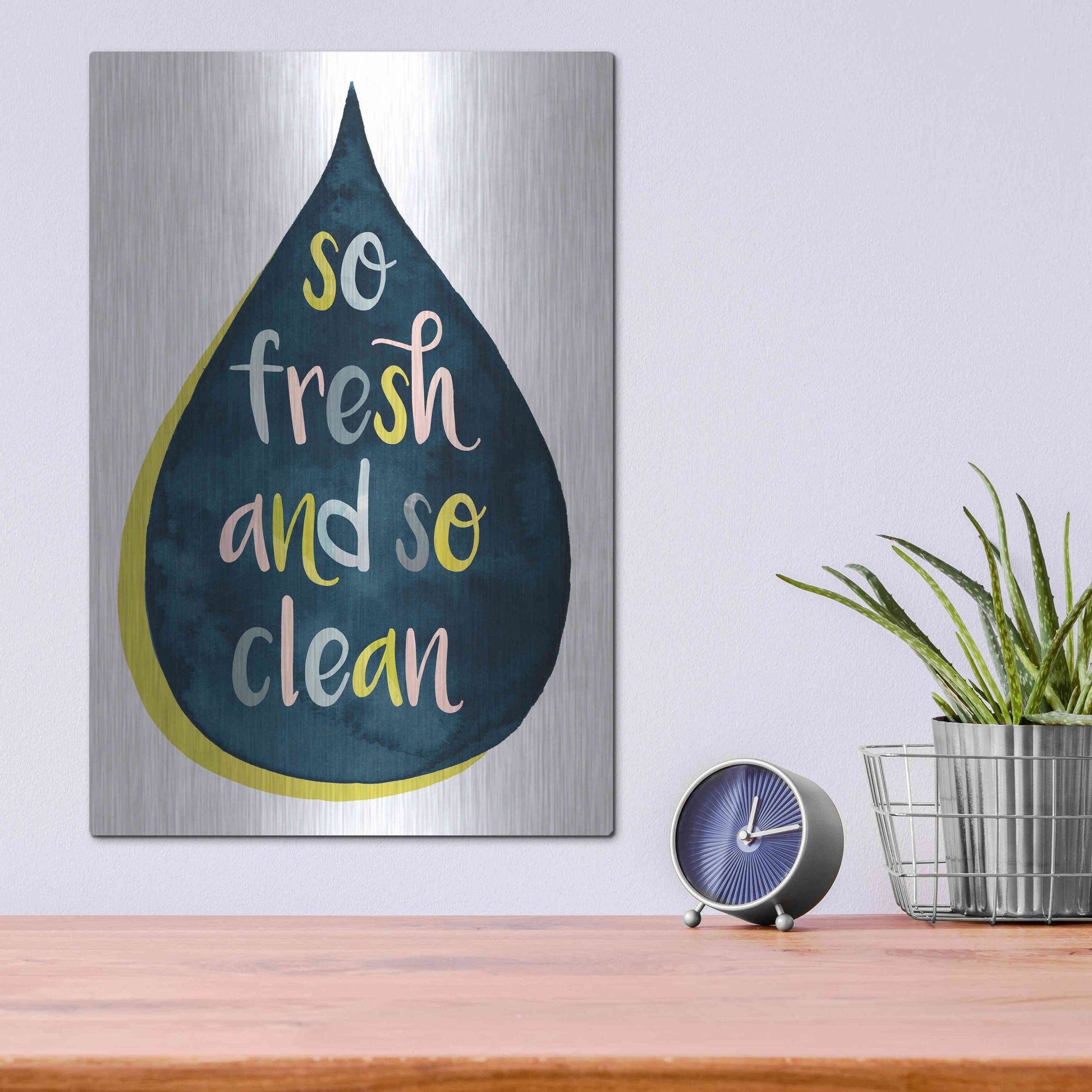 Luxe Metal Art 'Fresh Lav II' by Grace Popp, Metal Wall Art,12x16