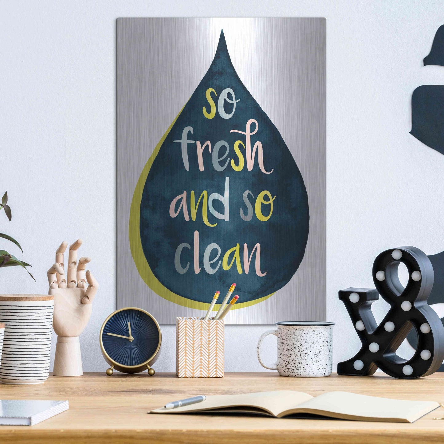 Luxe Metal Art 'Fresh Lav II' by Grace Popp, Metal Wall Art,12x16