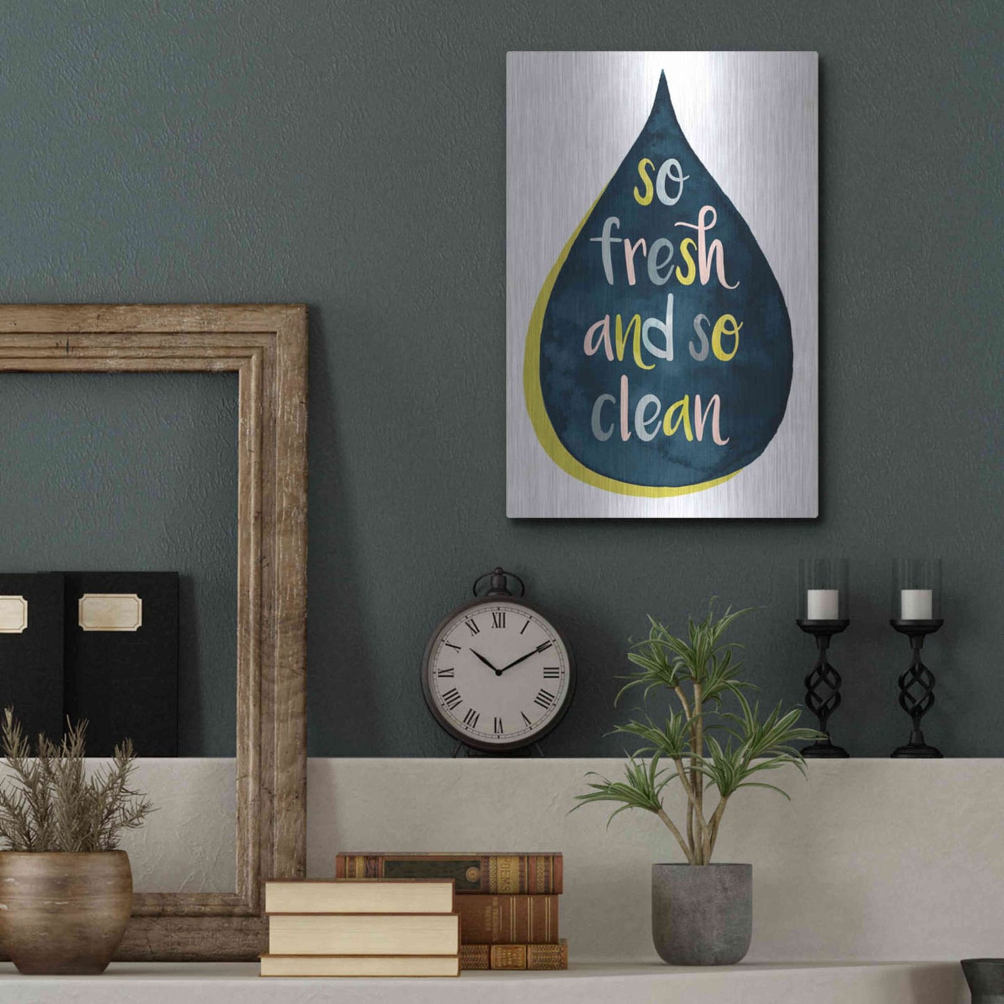 Luxe Metal Art 'Fresh Lav II' by Grace Popp, Metal Wall Art,12x16