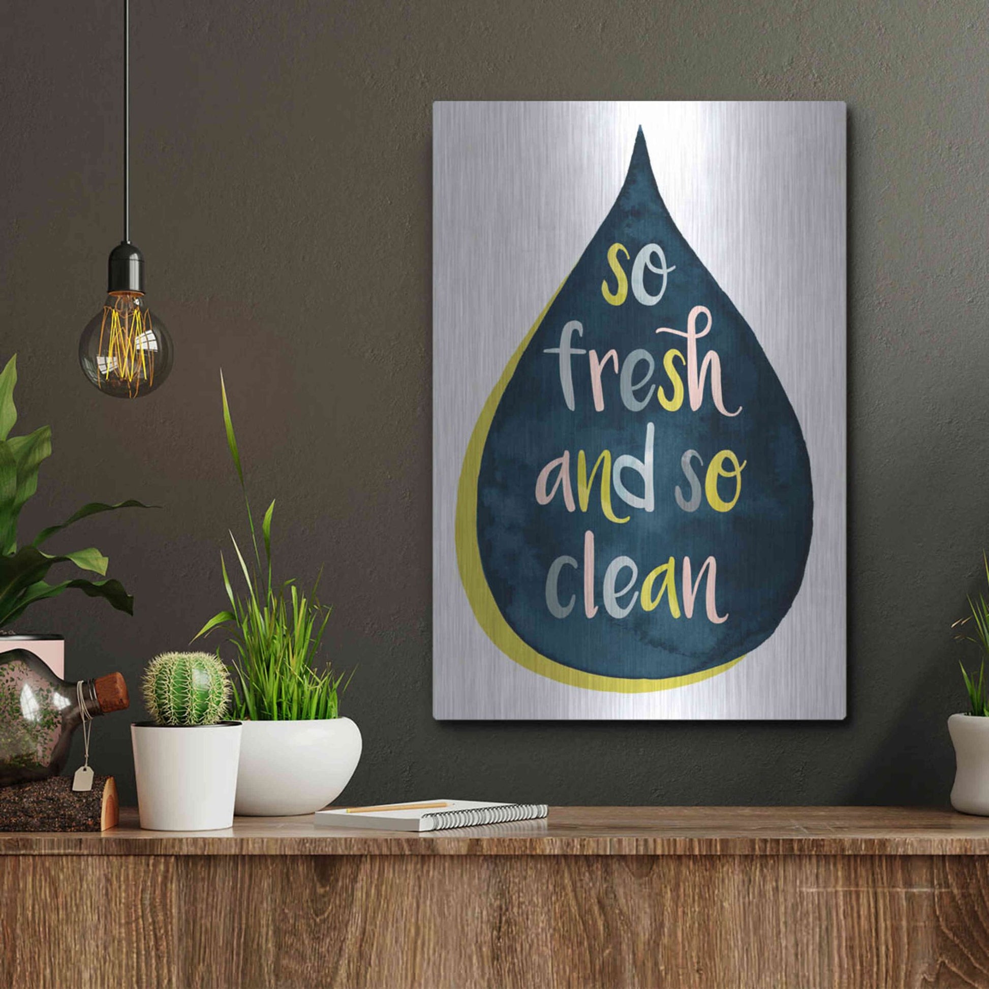 Luxe Metal Art 'Fresh Lav II' by Grace Popp, Metal Wall Art,12x16