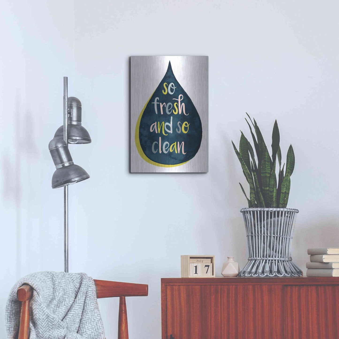 Luxe Metal Art 'Fresh Lav II' by Grace Popp, Metal Wall Art,16x24