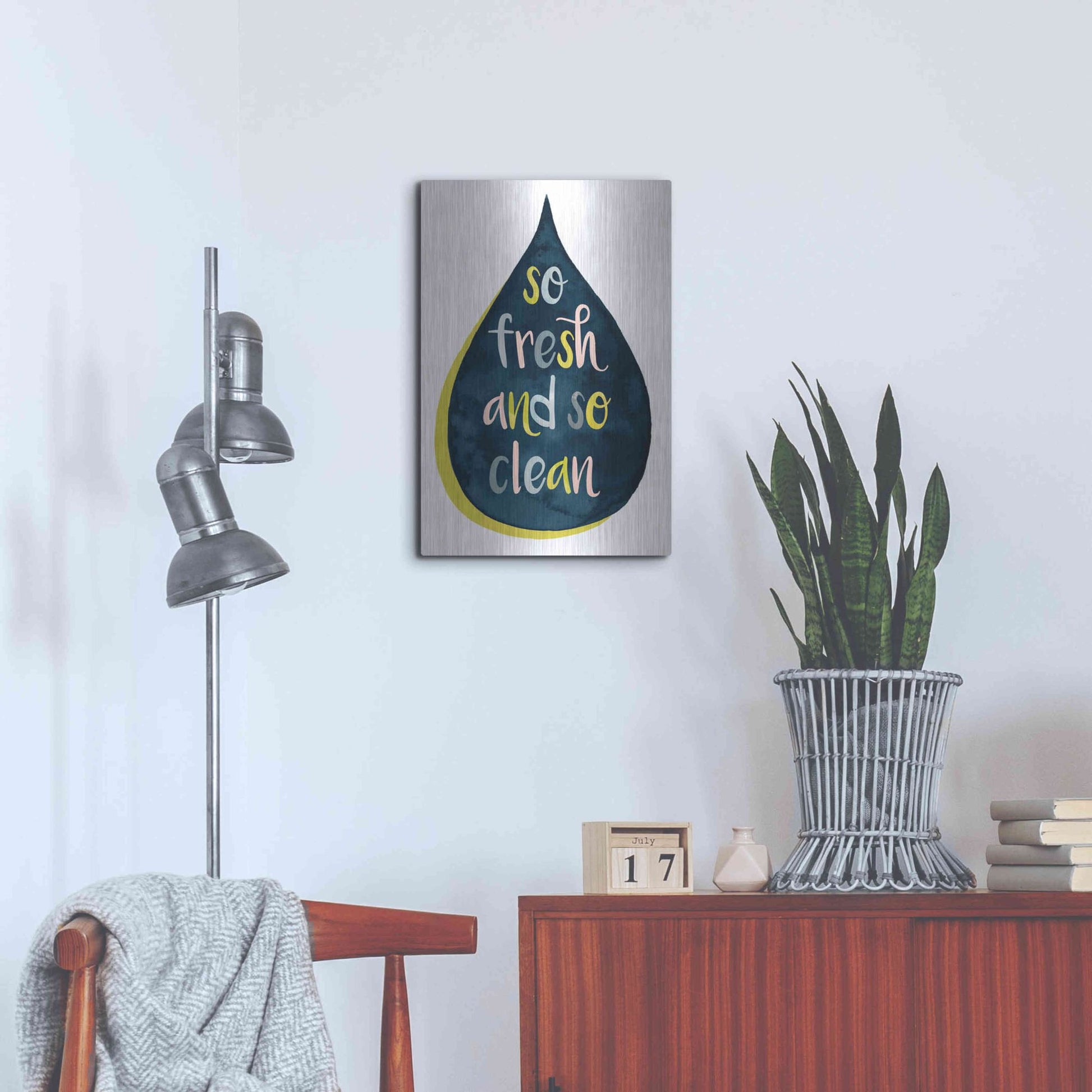 Luxe Metal Art 'Fresh Lav II' by Grace Popp, Metal Wall Art,16x24