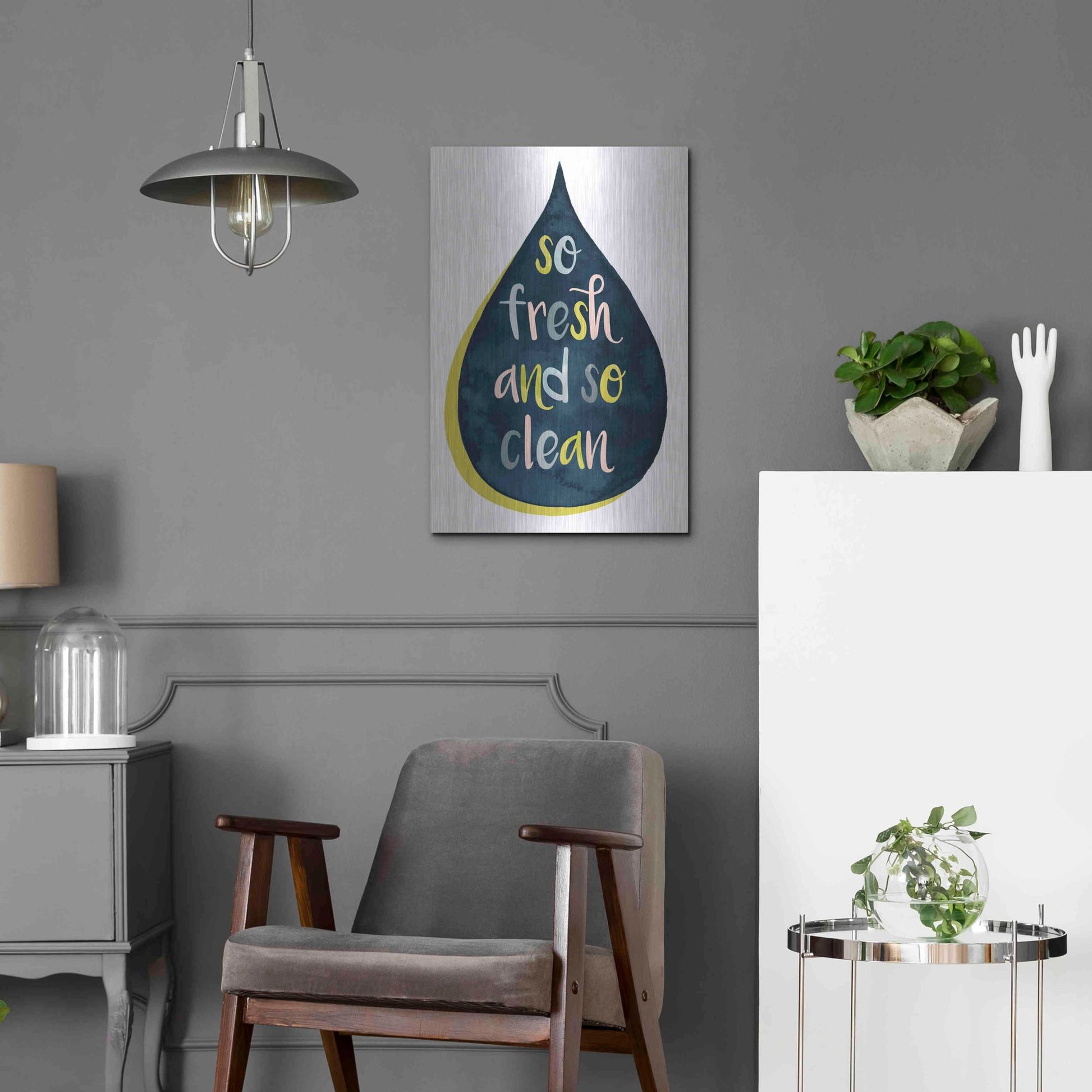 Luxe Metal Art 'Fresh Lav II' by Grace Popp, Metal Wall Art,16x24