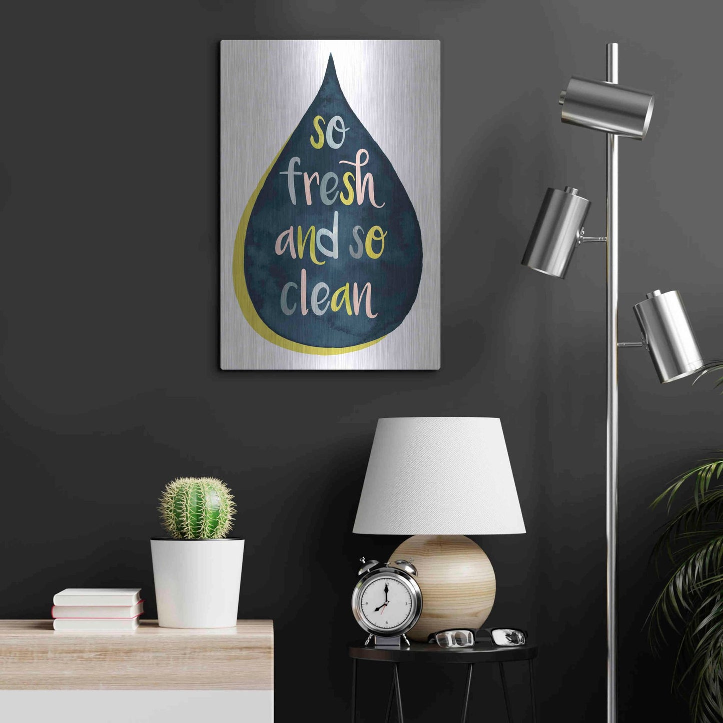 Luxe Metal Art 'Fresh Lav II' by Grace Popp, Metal Wall Art,16x24