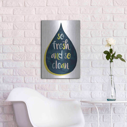 Luxe Metal Art 'Fresh Lav II' by Grace Popp, Metal Wall Art,16x24