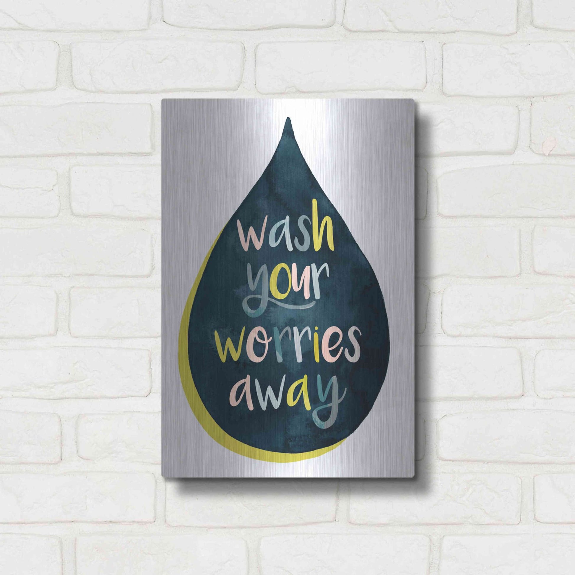 Luxe Metal Art 'Fresh Lav I' by Grace Popp, Metal Wall Art,12x16