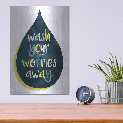 Luxe Metal Art 'Fresh Lav I' by Grace Popp, Metal Wall Art,12x16