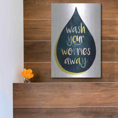 Luxe Metal Art 'Fresh Lav I' by Grace Popp, Metal Wall Art,12x16