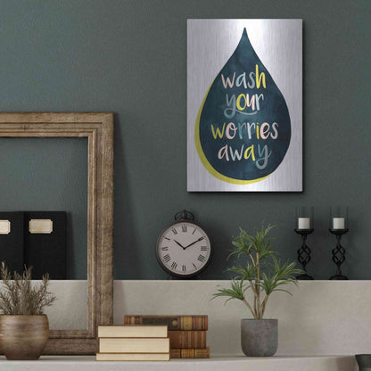 Luxe Metal Art 'Fresh Lav I' by Grace Popp, Metal Wall Art,12x16