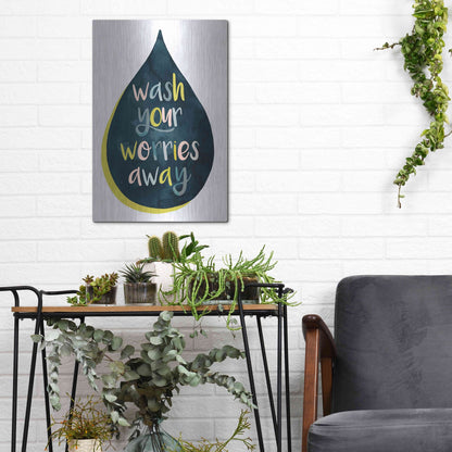 Luxe Metal Art 'Fresh Lav I' by Grace Popp, Metal Wall Art,12x16