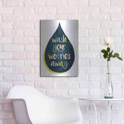 Luxe Metal Art 'Fresh Lav I' by Grace Popp, Metal Wall Art,16x24