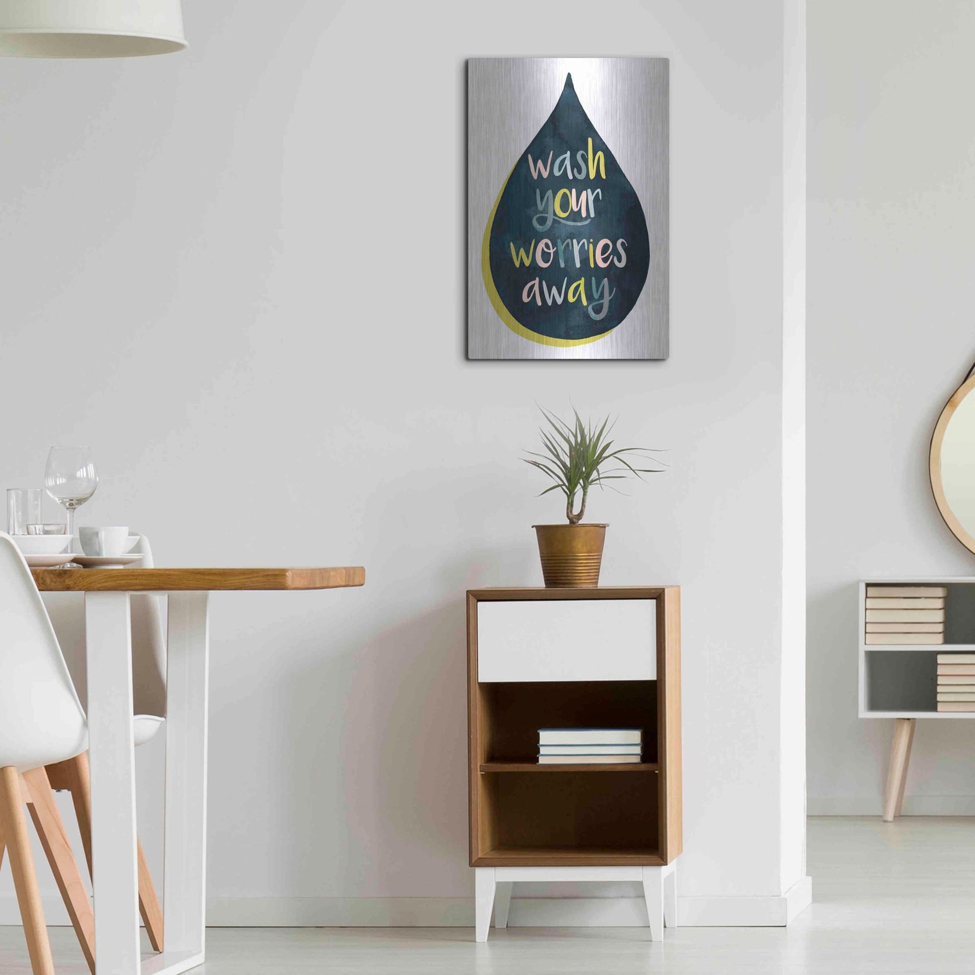 Luxe Metal Art 'Fresh Lav I' by Grace Popp, Metal Wall Art,16x24