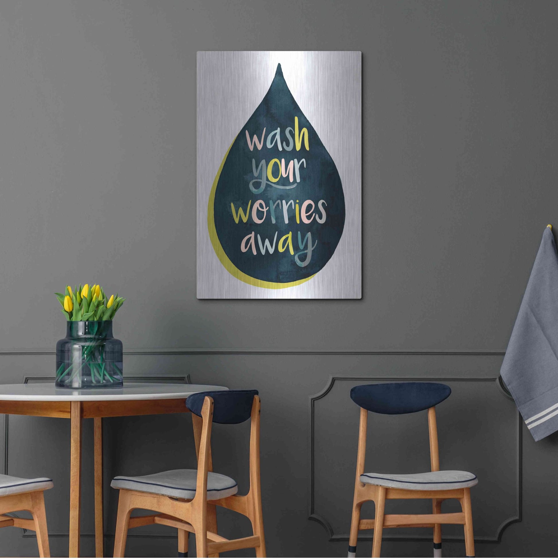 Luxe Metal Art 'Fresh Lav I' by Grace Popp, Metal Wall Art,24x36