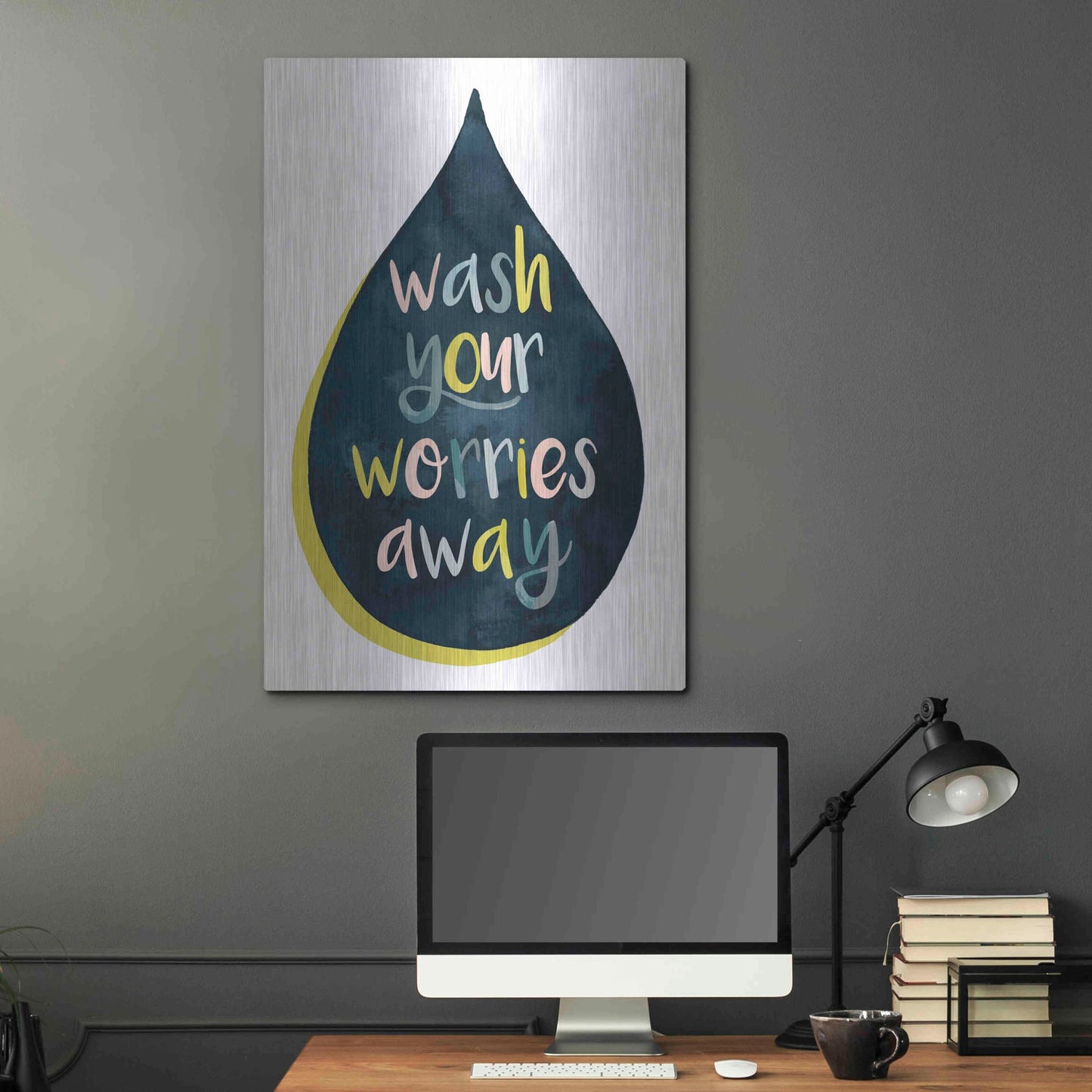 Luxe Metal Art 'Fresh Lav I' by Grace Popp, Metal Wall Art,24x36