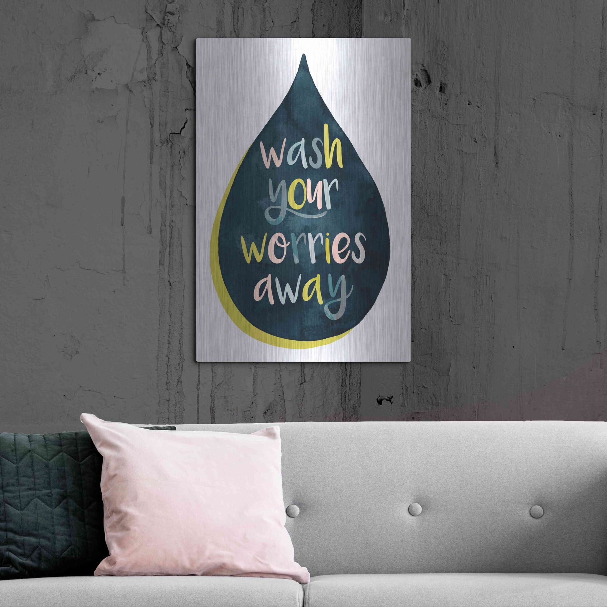 Luxe Metal Art 'Fresh Lav I' by Grace Popp, Metal Wall Art,24x36