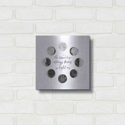 Luxe Metal Art 'Ode to the Moon I' by Grace Popp, Metal Wall Art,12x12