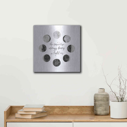 Luxe Metal Art 'Ode to the Moon I' by Grace Popp, Metal Wall Art,12x12