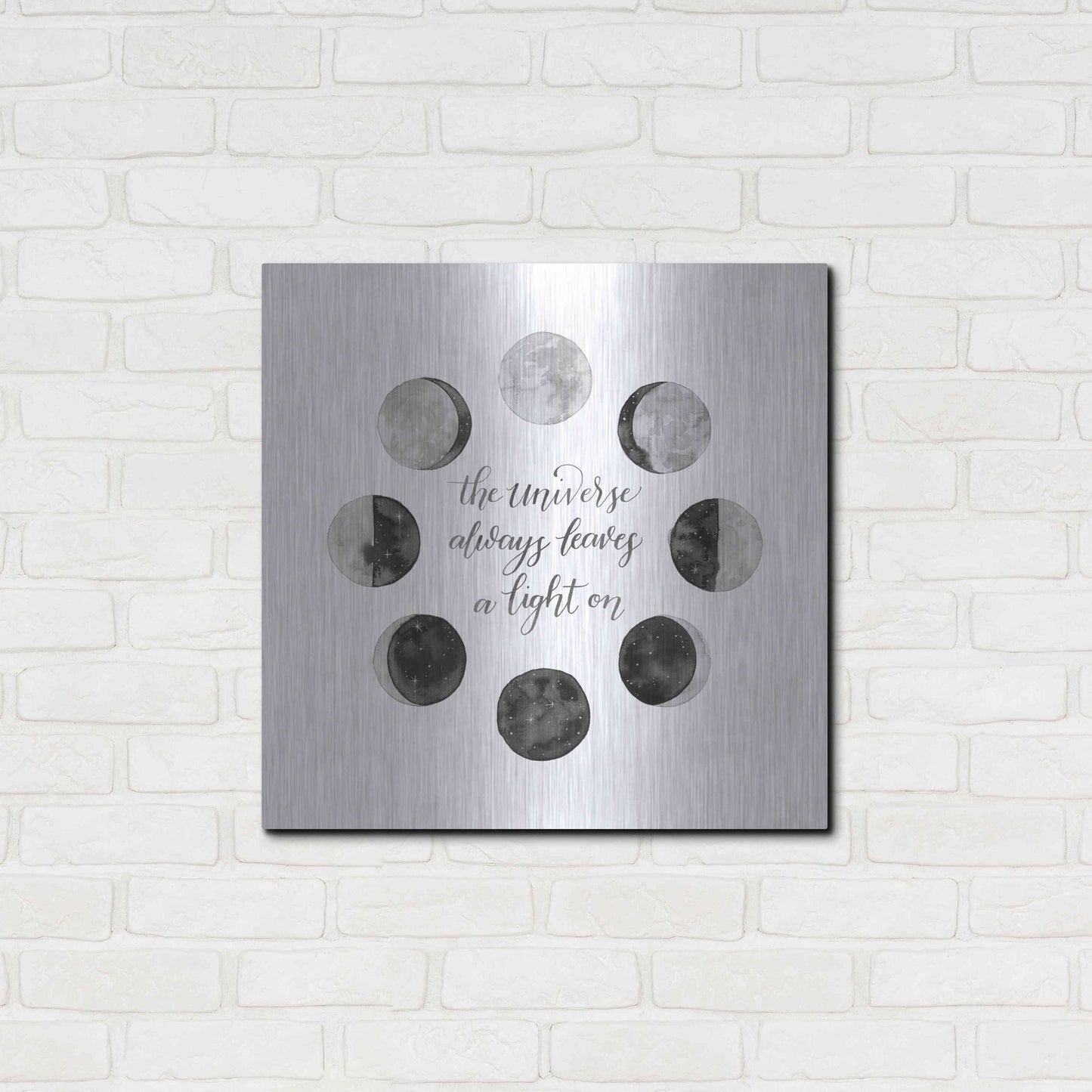 Luxe Metal Art 'Ode to the Moon I' by Grace Popp, Metal Wall Art,24x24