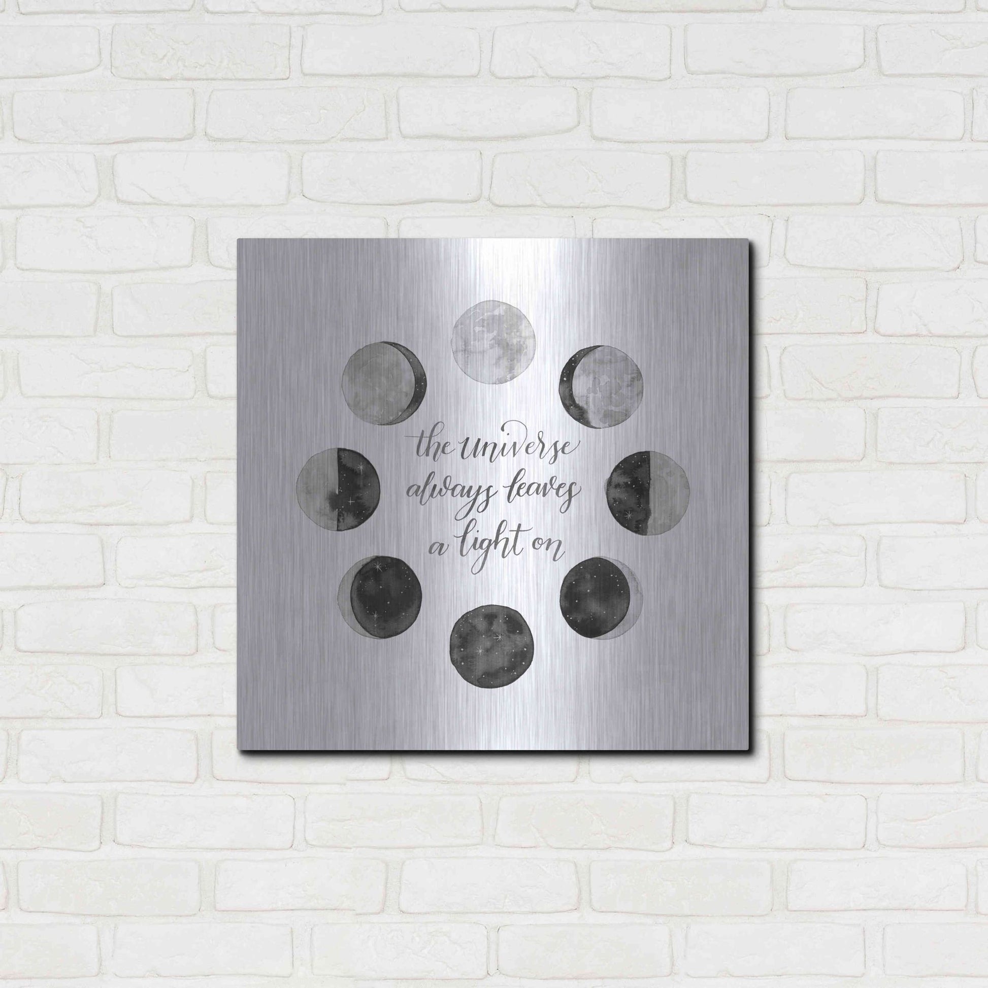 Luxe Metal Art 'Ode to the Moon I' by Grace Popp, Metal Wall Art,24x24