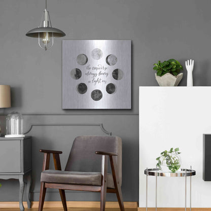 Luxe Metal Art 'Ode to the Moon I' by Grace Popp, Metal Wall Art,24x24