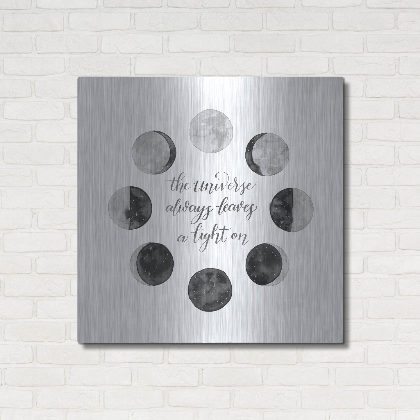 Luxe Metal Art 'Ode to the Moon I' by Grace Popp, Metal Wall Art,36x36