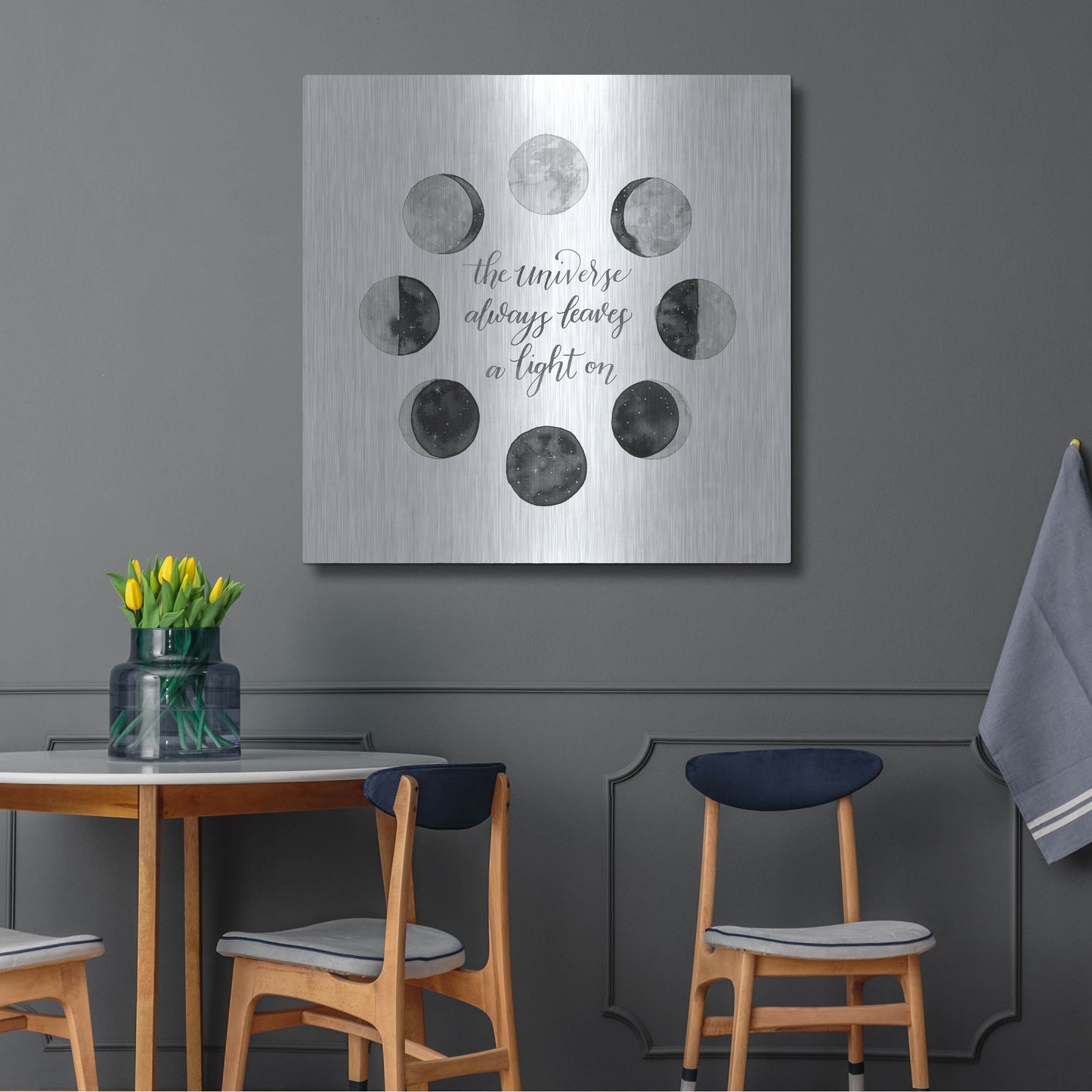 Luxe Metal Art 'Ode to the Moon I' by Grace Popp, Metal Wall Art,36x36