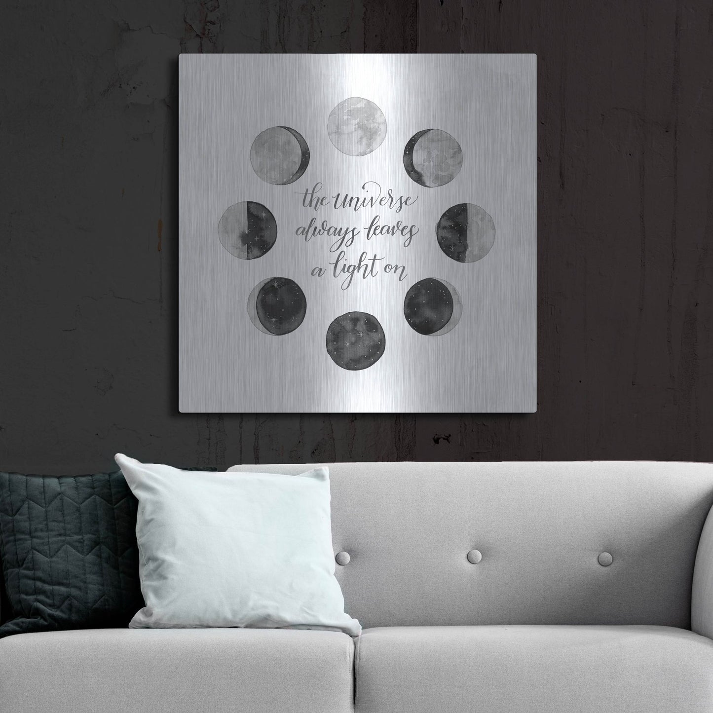 Luxe Metal Art 'Ode to the Moon I' by Grace Popp, Metal Wall Art,36x36