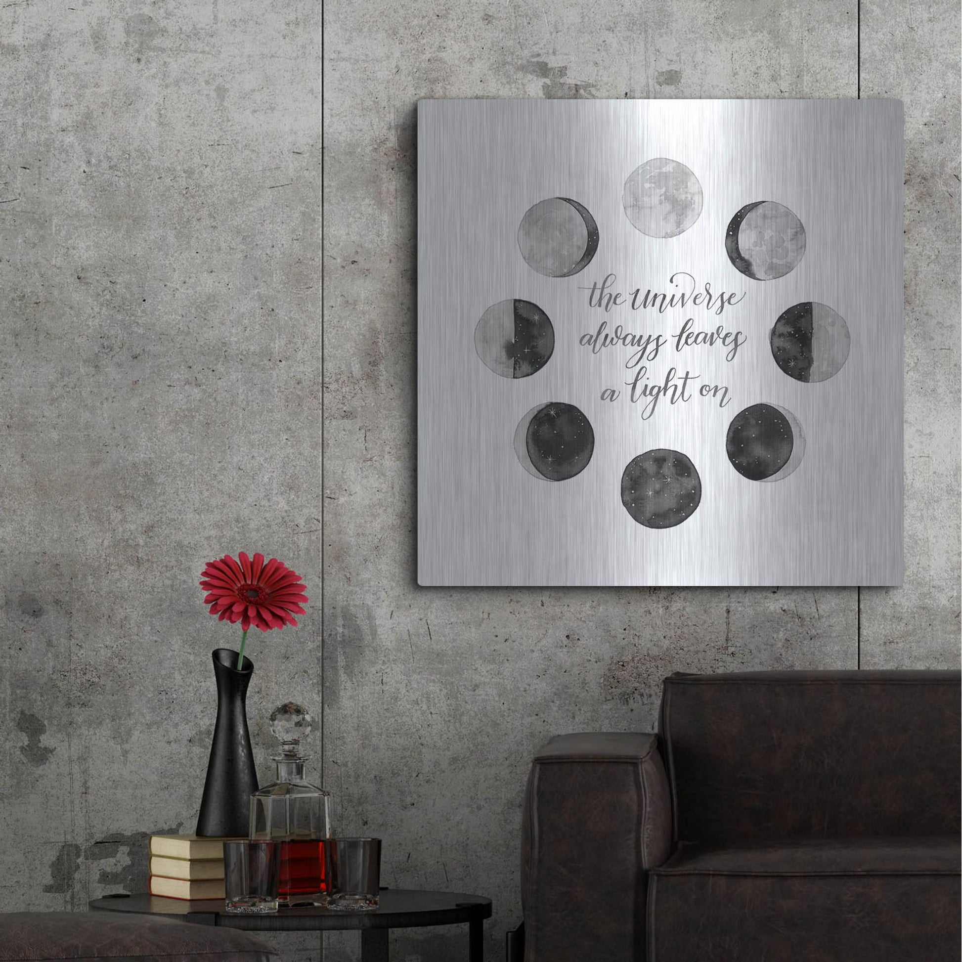 Luxe Metal Art 'Ode to the Moon I' by Grace Popp, Metal Wall Art,36x36