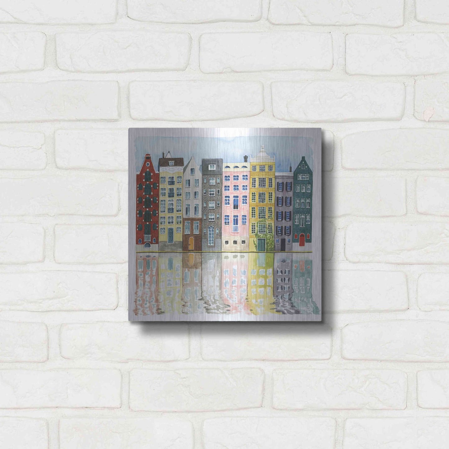 Luxe Metal Art 'Neighborhood II' by Grace Popp, Metal Wall Art,12x12