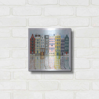 Luxe Metal Art 'Neighborhood II' by Grace Popp, Metal Wall Art,12x12