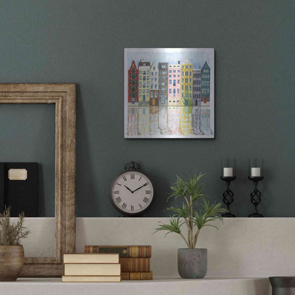 Luxe Metal Art 'Neighborhood II' by Grace Popp, Metal Wall Art,12x12