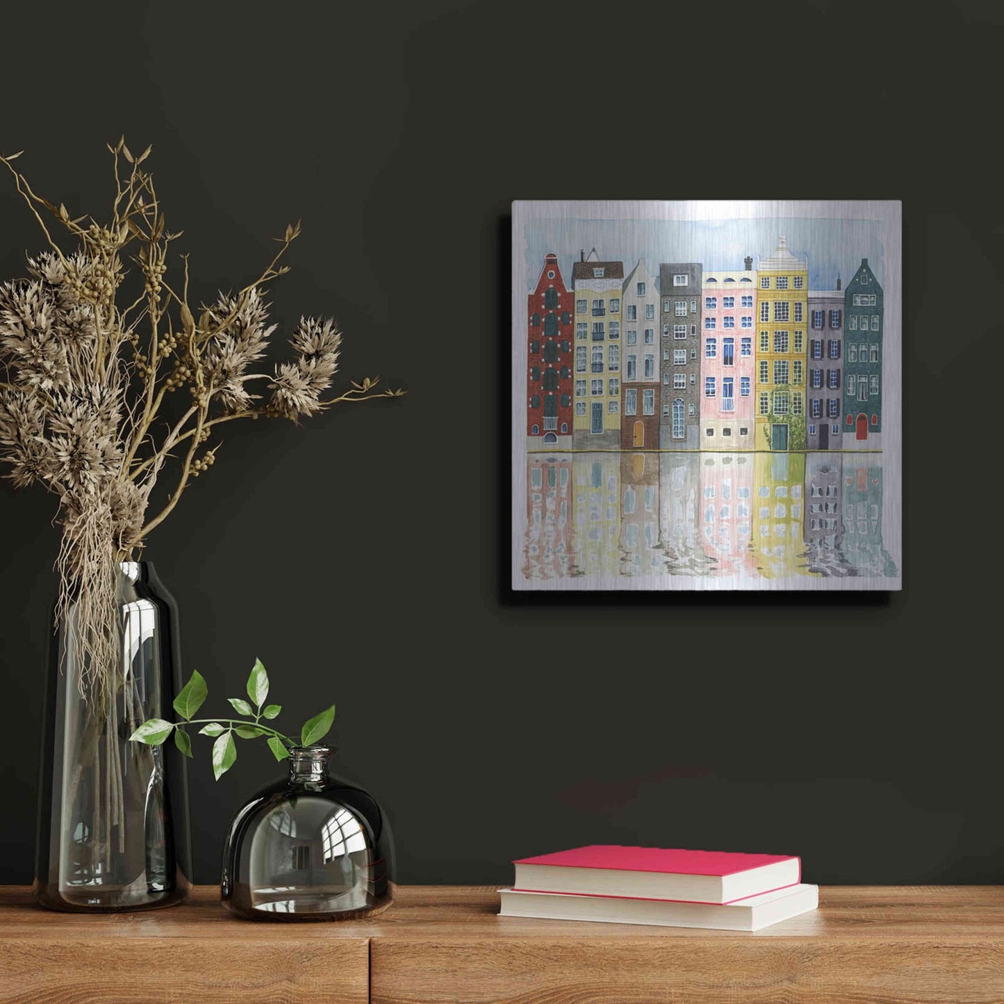 Luxe Metal Art 'Neighborhood II' by Grace Popp, Metal Wall Art,12x12