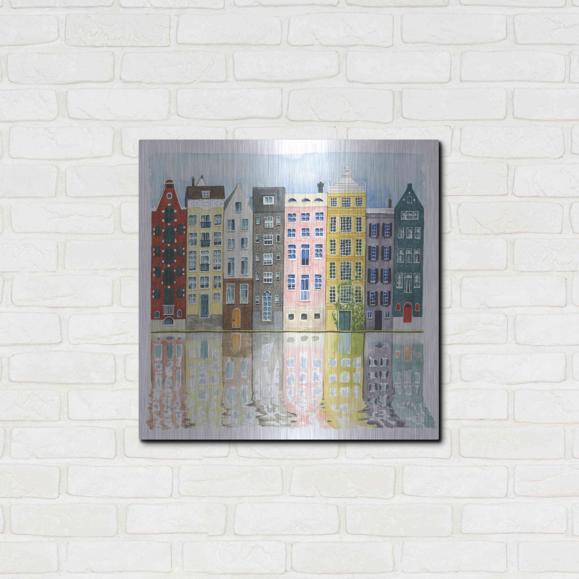 Luxe Metal Art 'Neighborhood II' by Grace Popp, Metal Wall Art,24x24