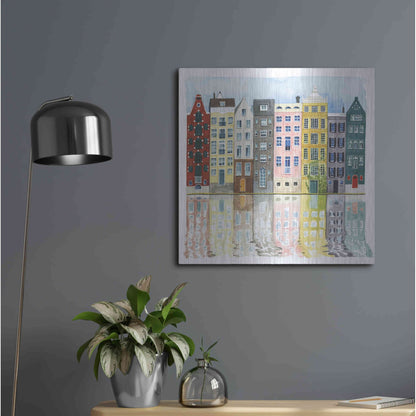 Luxe Metal Art 'Neighborhood II' by Grace Popp, Metal Wall Art,24x24